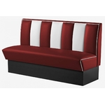 banquette de cuisine large américaine bicolore rouge ruby et blanc