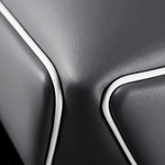 banquette dangle de Diner américain noir et blanc en vinyle