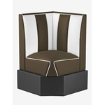 banquette dangle de Diner USA bicolore en vinyle marron et blanc