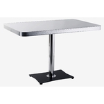 table de Diner vintage chromée plateau laqué blanc Garland