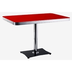 table vintage américaine Garland plateau rouge fraise laqué