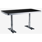 table de restaurant 8 places vintage 2 pieds chromés