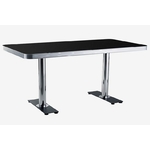 table de cuisine oceanside rétro 2 pieds chromés