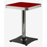 table de cuisine rétro Worcester carrée laquée rouge
