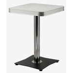 table vintage carrée de cuisine Worcester stratifié blanc