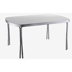 table de cuisine charlotte pieds chromés blanche