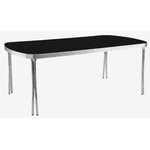 table vintage extensible laquée noire