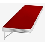 étagère murale vintage chromé et formica Springfield rouge
