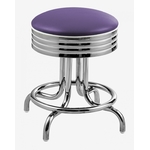 tabouret vintage en vinyle violet chromé st-louis