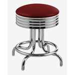 tabouret de bar vintage bas saint louis rouge ruby