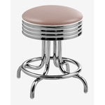 tabouret de bar bas saint-louis rose poudre 48cm