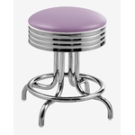 tabouret de bar américain rétro chromé mauve
