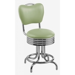 tabouret de cuisine Daytona vert pistache chromé