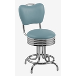 tabouret de salle à manger rétro Daytona bleu