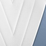 tabouret vinyle bicolore coutures en V