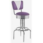 tabouret de Diner américain Rockford violet dossier bicolore