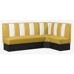 combinaison de banquettes en vinyle jaune mangue