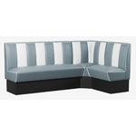 combinaison de banquettes américaines en L bleu poudre