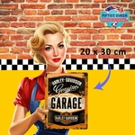 plaque métal Harley davidson garage nostalgic art  20x30cm