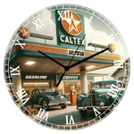 horloge murale rétro station Caltex des 50s