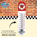 thermomètre vintage émaillé texaco motor oil