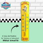 thermomètre vintage émaillé pneus hutchinson