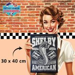 plaque américaine rétro Shelby logo 30x40 cm