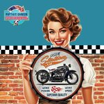 plaque métal capsule motorcycles station