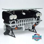 comptoir de bar chevrolet corvette noire vintage