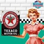 plaque métal texaco motor oil 30x40 cm