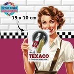 plaque émaillée Texaco motor oil 15x10 cm