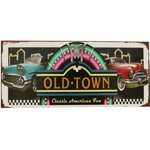 plaque rétro américaine old town american classic fun