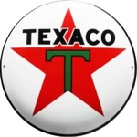 plaque émaillée rétro américaine texaco
