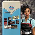 pack de magnets Harley Davidson motorcycles vintage