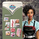 pack de magnets kellogg's vintage
