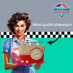 boite de rangement rétro radio rouge