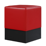 tabouret bas valley vinyle rouge