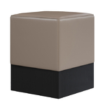 pouf de Diner américain Valley vinyle taupe