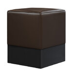 pouf valley en vinyle marron