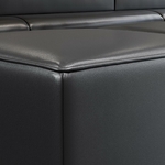 POUF VINTAGE DINER EN VINYLE NOIR