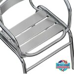 chaise rétro de restaurant en aluminium