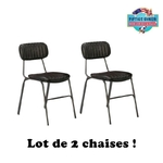 chaise rétro de restaurant et cuisine Red Rock vinyle noir