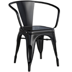 chaise rétro industrielle California acier noir