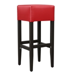 tabouret de bar rétro City vinyle rouge