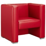 fauteuil club américain vinyle rouge Malibu