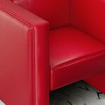 fauteuil club rétro vinyle rouge