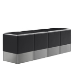 set de 4 tabourets rétro en vinyle pour banquette de salle à manger