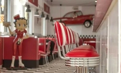 tabourets de bar d'un Diner américain rétro
