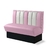 banquette de Diner 2 places en vinyle rose lilac