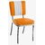 chaise bicolore chromée New-york orange mandarine